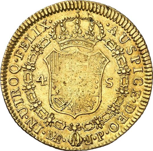 Revers 4 Escudos 1819 JP - Goldmünze Wert - Peru, Ferdinand VII
