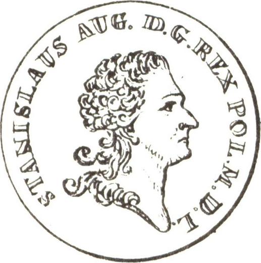 Obverse 1 Zloty (4 Grosze) 1772 AP - Silver Coin Value - Poland, Stanislaus II Augustus