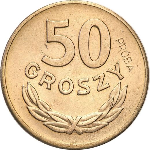 Reverso Pruebas 50 groszy 1949 Cuproníquel - valor de la moneda  - Polonia, República Popular