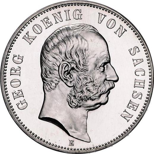 Аверс монеты - 5 марок 1903 года E "Саксония" - цена серебряной монеты - Германия, Германская Империя