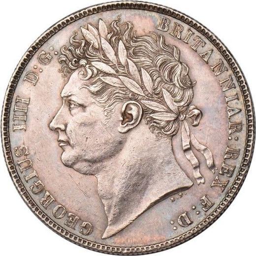 Awers monety - 1/2 korony 1823 BP "Typ 1823-1824" - cena srebrnej monety - Wielka Brytania, Jerzy IV