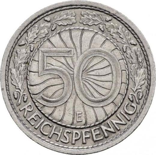 Reverso 50 Reichspfennigs 1935 E - valor de la moneda  - Alemania, República de Weimar
