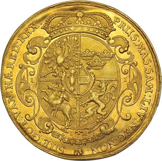 Reverso 5 ducados Sin fecha (1636) II IH - valor de la moneda de oro - Polonia, Vladislao IV