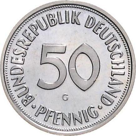 Аверс монеты - 50 пфеннигов 1966 года G - цена  монеты - Германия, ФРГ