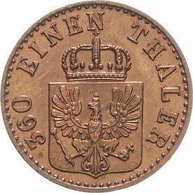 Anverso 1 Pfennig 1850 A - valor de la moneda  - Prusia, Federico Guillermo IV