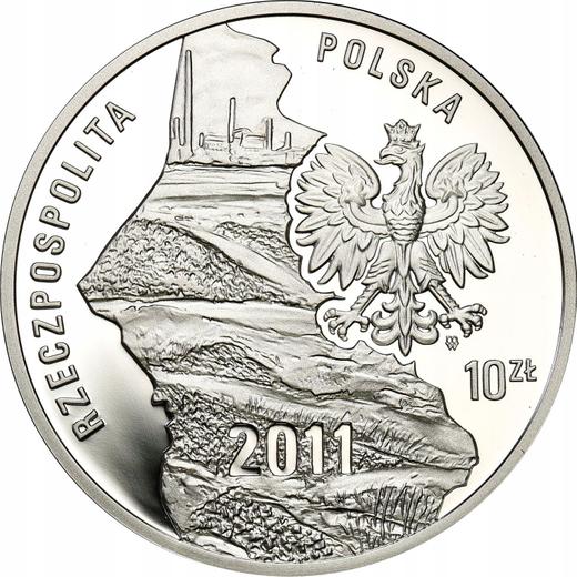 Anverso 10 eslotis 2011 MW GP "Levantamientos de Silesia" - valor de la moneda de plata - Polonia, República moderna