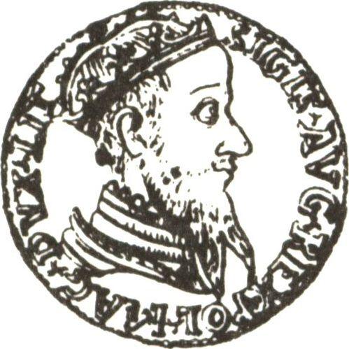 Awers monety - Dukat 1566 "Litwa" - cena złotej monety - Polska, Zygmunt II August