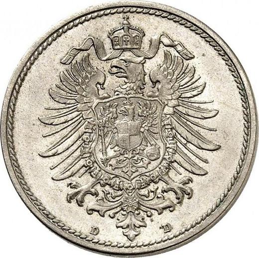 Реверс монеты - 10 пфеннигов 1873 года D "Тип 1873-1889" - цена  монеты - Германия, Германская Империя