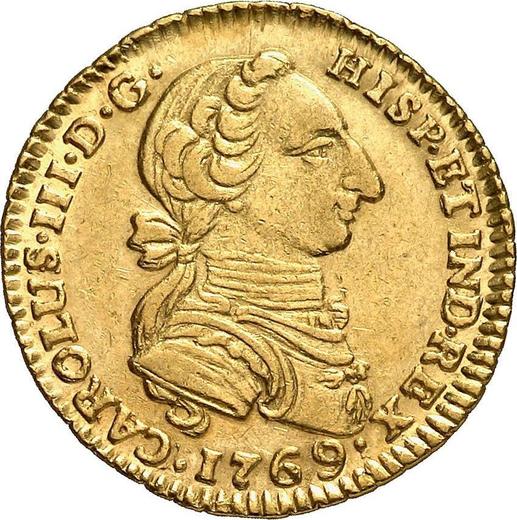 Аверс монеты - 2 эскудо 1769 года NR V "Тип 1762-1771" - цена золотой монеты - Колумбия, Карл III