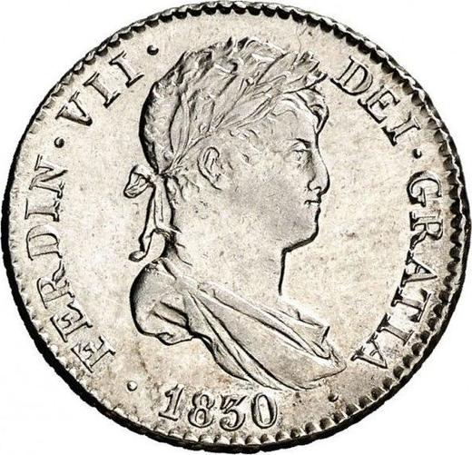 Awers monety - 1 real 1830 M AJ - cena srebrnej monety - Hiszpania, Ferdynand VII