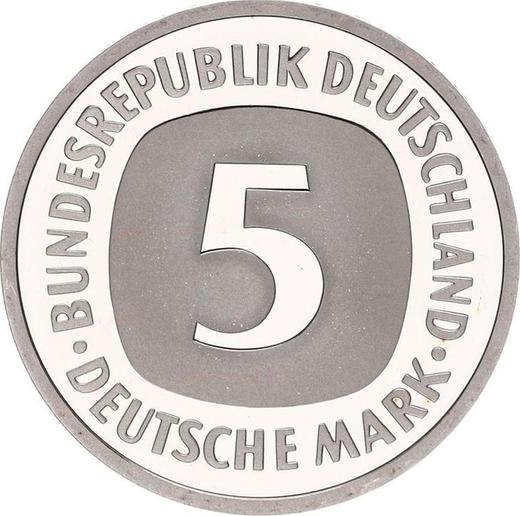 Obverse 5 Mark 1999 J -  Coin Value - Germany, FRG