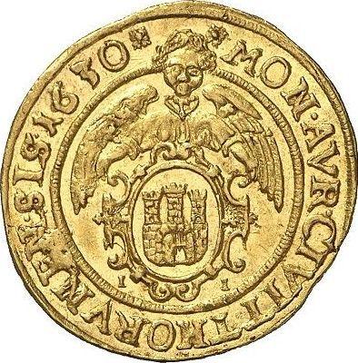 Реверс монеты - Дукат 1630 года II "Торунь" - цена золотой монеты - Польша, Сигизмунд III Ваза