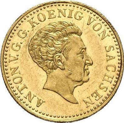 Аверс монеты - Дукат 1833 года G - цена золотой монеты - Саксония-Альбертина, Антон