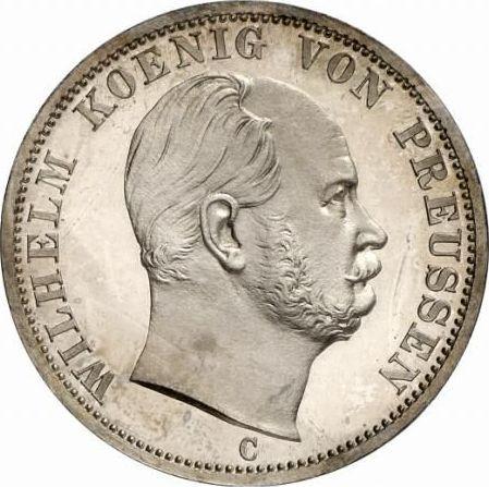 Аверс монеты - Талер 1867 года C - цена серебряной монеты - Пруссия, Вильгельм I