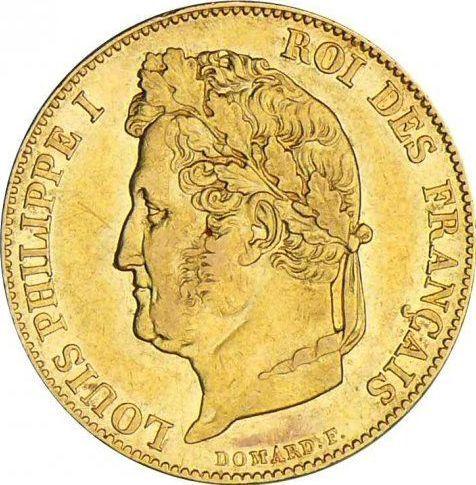 Obverse 20 Francs 1843 A "Type 1832-1848" Paris - France, Louis Philippe I