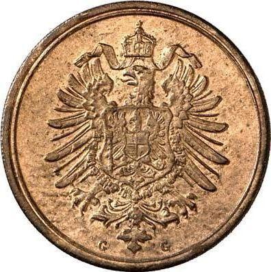 Реверс монеты - 1 пфенниг 1874 года G "Тип 1873-1889" - цена  монеты - Германия, Германская Империя
