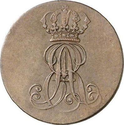 Anverso 1 Pfennig 1843 A - valor de la moneda  - Hannover, Ernesto Augusto 