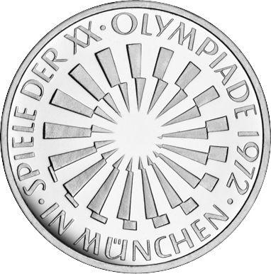 Anverso 10 marcos 1972 F "Juegos de la XX Olimpiada de Verano" - valor de la moneda de plata - Alemania, RFA