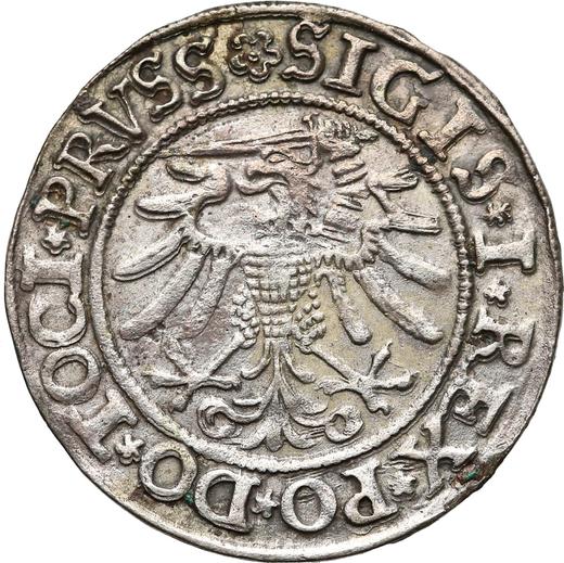 Реверс монеты - 1 грош 1533 года "Эльблонг" - цена серебряной монеты - Польша, Сигизмунд I Старый