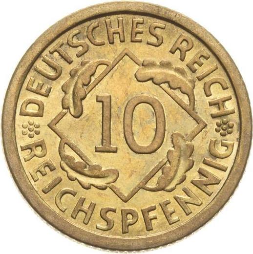 Аверс монеты - 10 рейхспфеннигов 1935 года F - цена  монеты - Германия, Bеймарская республика