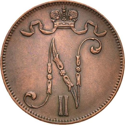 Аверс монеты - 5 пенни 1912 года - цена  монеты - Финляндия, Великое княжество