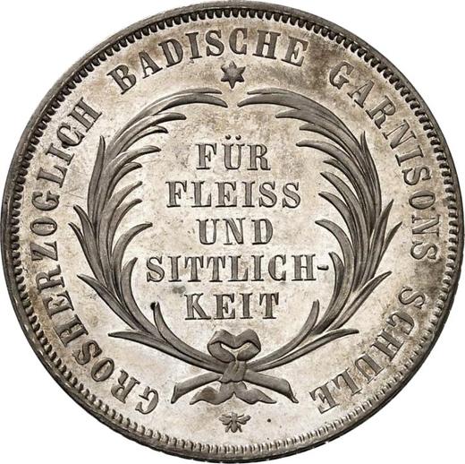 Реверс монеты - 1 гульден без года (1852-1871) "Премиальный" - цена серебряной монеты - Баден, Фридрих I