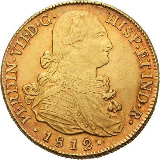 Anverso 8 escudos 1812 So FJ - valor de la moneda de oro - Chile, Fernando VII