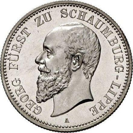 Awers monety - 2 marki 1904 A "Schaumburg-Lippe" - cena srebrnej monety - Niemcy, Cesarstwo Niemieckie