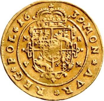 Rewers monety - Dukat 1639 MRVM - cena złotej monety - Polska, Władysław IV