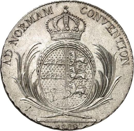 Reverso Tálero 1809 - valor de la moneda de plata - Wurtemberg, Federico I