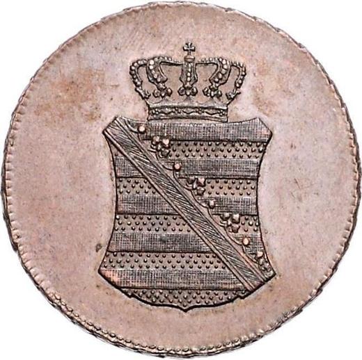 Аверс монеты - 3 пфеннига 1825 года S - цена  монеты - Саксония-Альбертина, Фридрих Август I