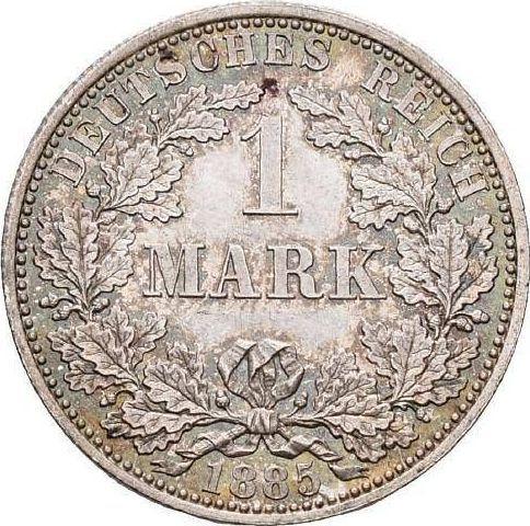 Аверс монеты - 1 марка 1885 года A "Тип 1873-1887" - цена серебряной монеты - Германия, Германская Империя