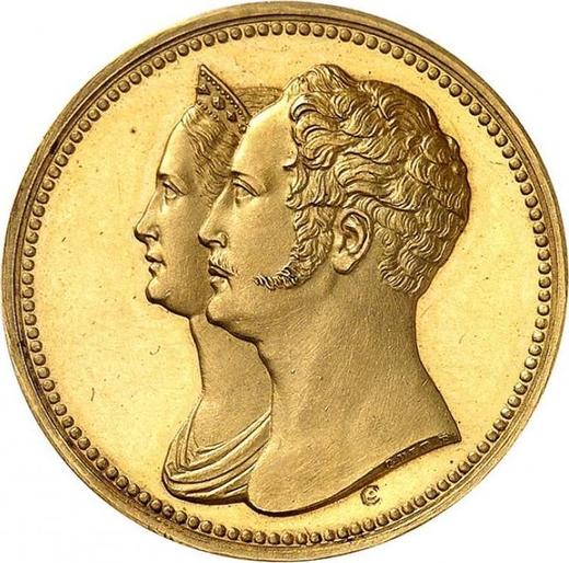 Anverso 10 rublos 1836 СПБ "Para conmemorar el 10 aniversario de la coronación" Reacuñación - valor de la moneda de oro - Rusia, Nicolás I