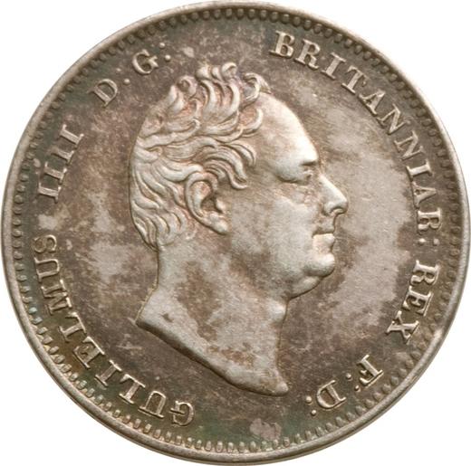Anverso 3 peniques 1834 "Maundy" - valor de la moneda de plata - Gran Bretaña, Guillermo IV