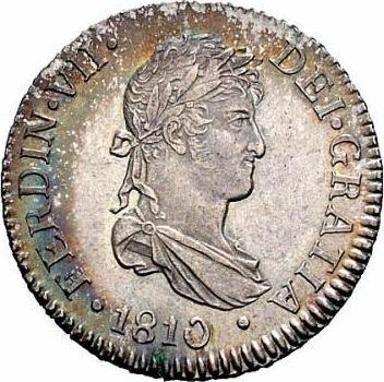 Аверс монеты - 2 реала 1810 года c CI "Тип 1810-1833" - цена серебряной монеты - Испания, Фердинанд VII