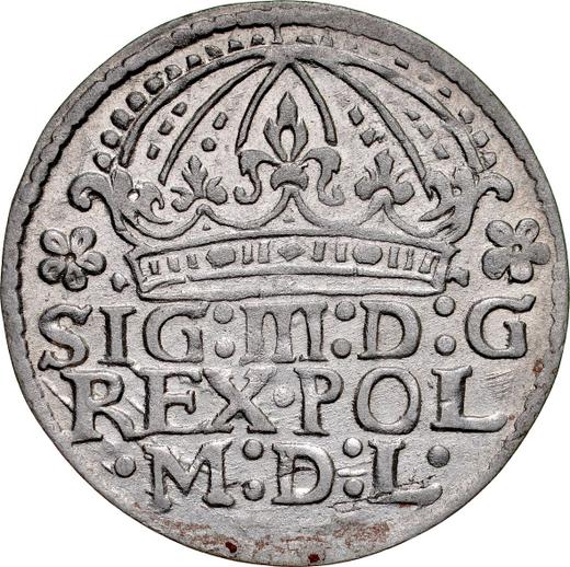 Аверс монеты - 1 грош 1613 года "Тип 1597-1627" - цена серебряной монеты - Польша, Сигизмунд III Ваза