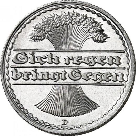 Reverso 50 Pfennige 1922 D - valor de la moneda  - Alemania, República de Weimar