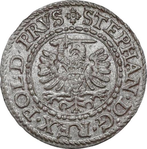 Реверс монеты - Шеляг 1584 года "Гданьск" - цена серебряной монеты - Польша, Стефан Баторий