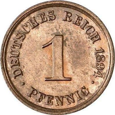 Obverse 1 Pfennig 1894 D "Type 1890-1916" -  Coin Value - Germany, German Empire