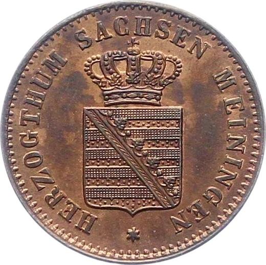 Аверс монеты - 2 пфеннига 1862 года - цена  монеты - Саксен-Мейнинген, Бернгард II