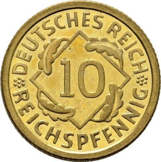Obverse 10 Reichspfennig 1935 G - Germany, Weimar Republic