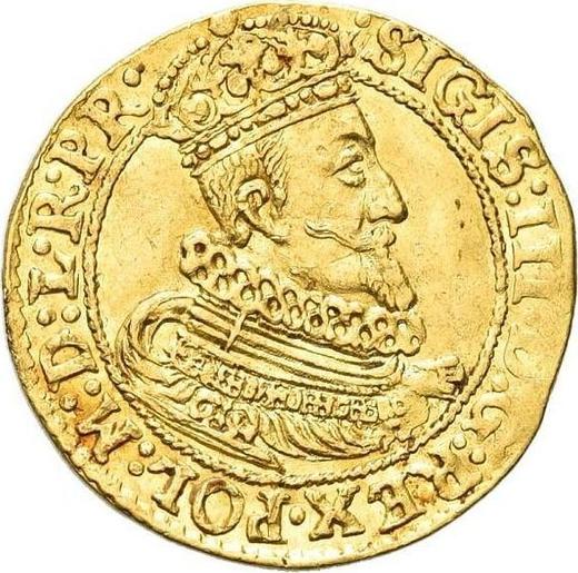 Аверс монеты - Дукат 1626 года "Гданьск" - цена золотой монеты - Польша, Сигизмунд III Ваза