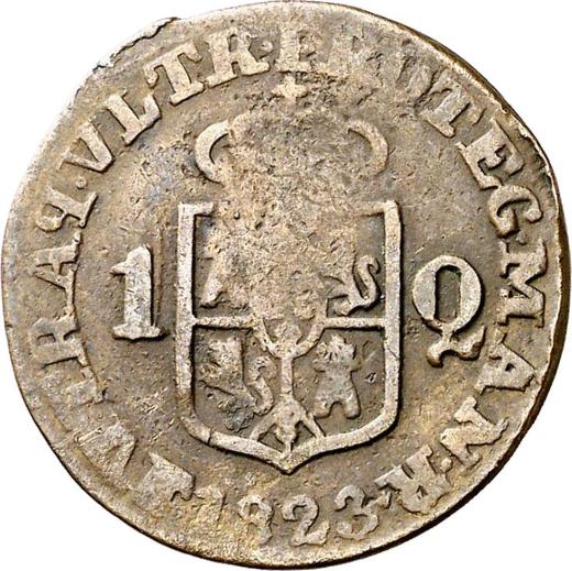 Реверс монеты - 1 куарто 1823 года FR "Тип 1822-1824" - цена  монеты - Филиппины, Фердинанд VII