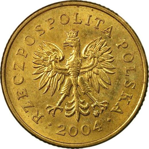 Аверс монеты - 5 грошей 2004 года MW - цена  монеты - Польша, III Республика после деноминации