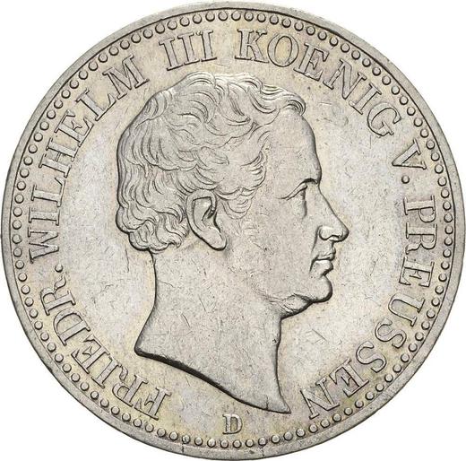 Аверс монеты - Талер 1840 года D - цена серебряной монеты - Пруссия, Фридрих Вильгельм III