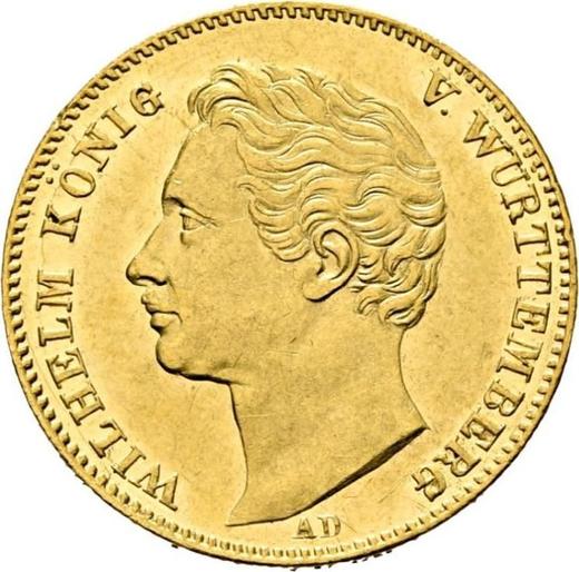Awers monety - Dukat 1840 A.D. - cena złotej monety - Wirtembergia, Wilhelm I