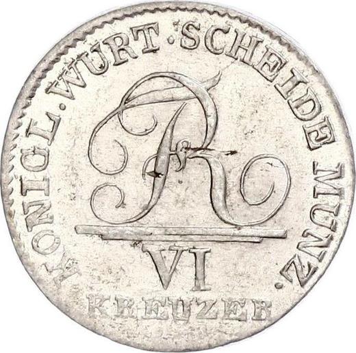 Anverso 6 Kreuzers 1806 "Tipo 1806-1814" - valor de la moneda de plata - Wurtemberg, Federico I