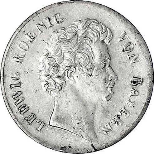 Anverso 6 Kreuzers 1829 - valor de la moneda de plata - Baviera, Luis I de Baviera