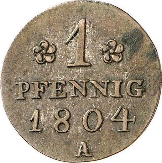 Reverso 1 Pfennig 1804 A "Tipo 1799-1806" - valor de la moneda de plata - Prusia, Federico Guillermo III
