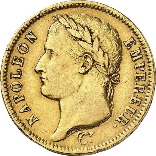Obverse 40 Francs 1807 A "Type 1807-1808" Paris Incuse Error - Gold Coin Value - France, Napoleon I